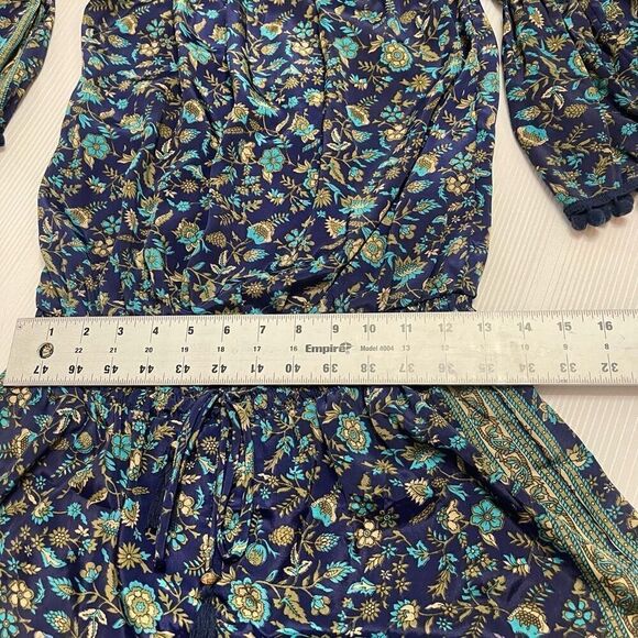 Anthropologie Raga Kassie Hippie Boho Chic Pom Pom Romper Jumpsuit Size XS - Picture 9 of 11